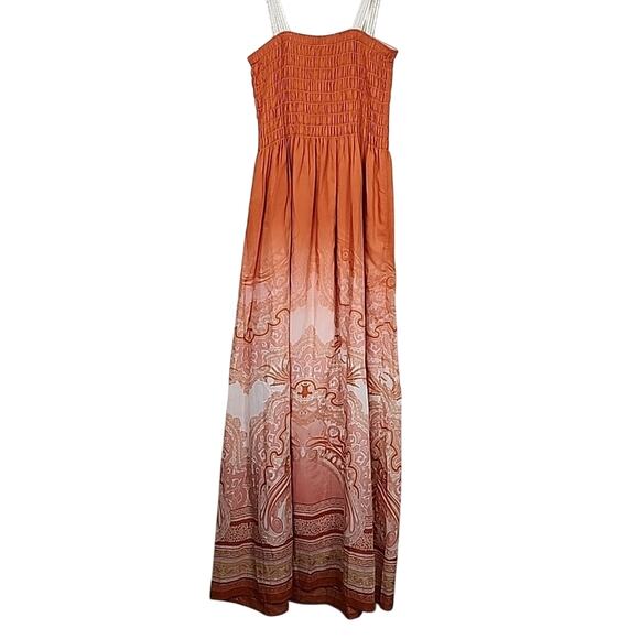 Free People Megs Smocked Brocade Damask Maxi Dress - Picture 2 of 6